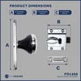 thumbnail image 7 of Five Oceans Boat Door Lock, Marine Door Latch, Door Knob Chrome-Plated Finish, Surface Mount, for RV Camper Boat Trailer Truks - FO1409, 7 of 7