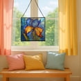 thumbnail image 5 of Iris Flower Stained Glass Panel Suncatcher Square Window Hanging, 8 Inch Real Glass Decorative Art Sun Catcher for Home, Gift, and Garden Decor 78OR9, 5 of 6