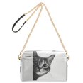 thumbnail image 2 of FORMRS Women Crossbody Purse with Chain Strap Vegan Leather Shoulder Handbag, Black Cute Cat, 2 of 7