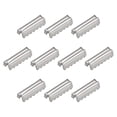 thumbnail image 1 of Uxcell Belt Buckle End Tips, 0.43'' Ribbon Crimp End Fasteners, Silver Tone 100 Pack, 1 of 8