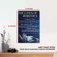 thumbnail image 3 of Laws of Robotics Canvas Wall Art by Mavis Print- 12x16 inches Science Fiction Wall Decor | HD Printed & Wooden framed wall art | Modern Wall Decor for Gift | Made in USA, 3 of 4