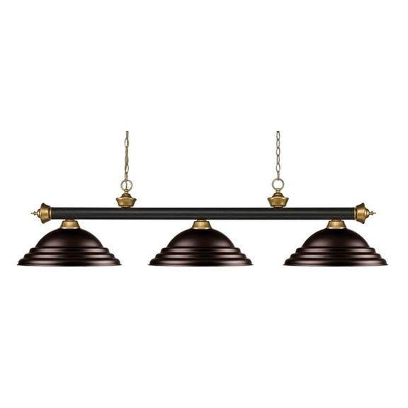 -3 Light Island/Billiard in Craftsman Style-16 inches Wide By 16 inches High Bailey Street Home 372-Bel-2273856