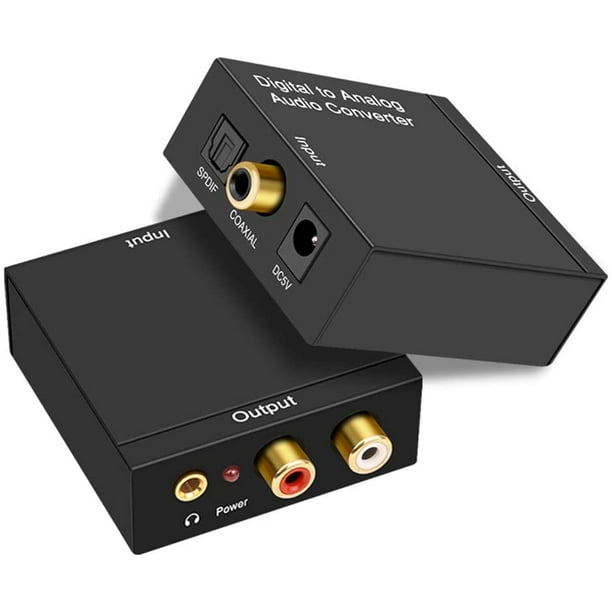 Convertisseur Dadaptateur Audio Numérique / Analogique Toslink Coaxial  Optique 3,5 Mm RCA L / R Avec Câble Dalimentation Fibre Optique LLFA Du  5,79 €