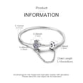 thumbnail image 3 of NARMO Fine Original 925 Sterling Silver Bracelet Blue 5A Zircon Palm Eyes Clasp fit Women Charms Jewelry, 3 of 6