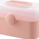 thumbnail image 2 of Organizador de medicamentos Caja de primeros auxilios de gran capacidad Contenedor de almacenamiento (M Rosa) Likrtyny Libre de BPA, 2 of 6