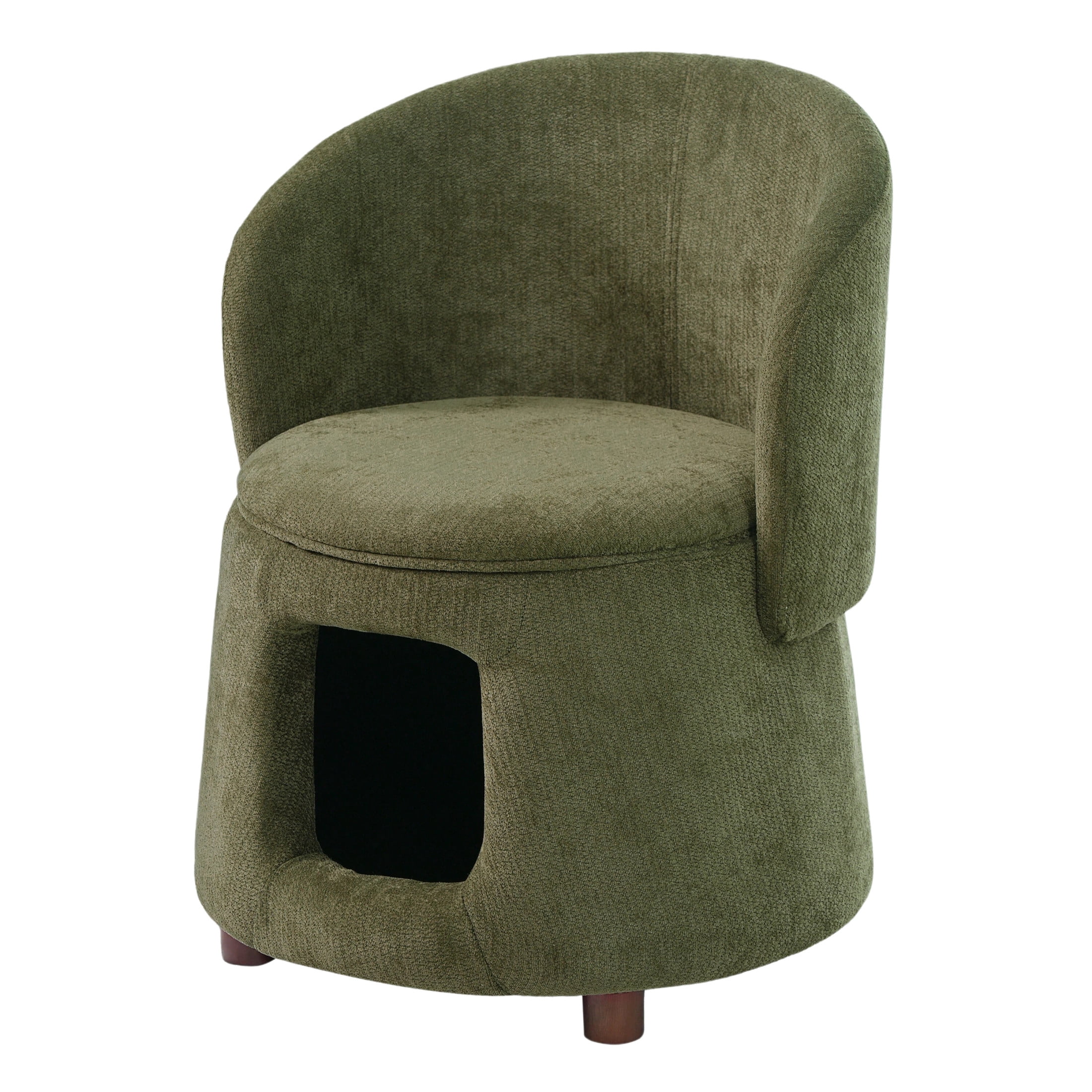 Christopher Knight Home Pet Friendly Accent Chair with Hidden Storage Nook, Convertible Stool, Green