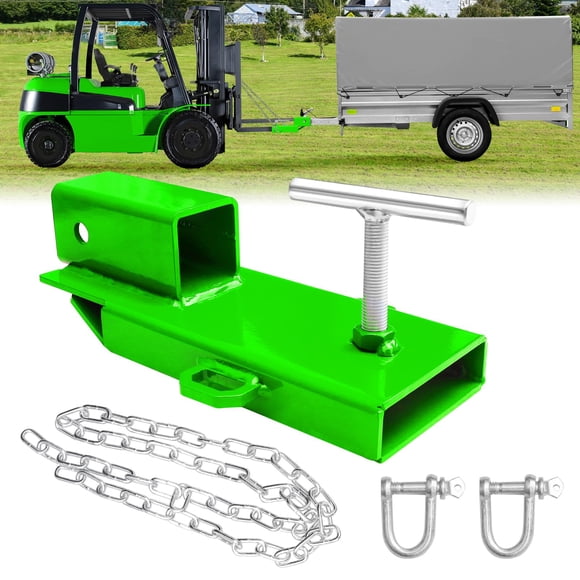 Receptor Tow Hitch BESTZHEYU Clamp On Forklift de 2 pulgadas, verde