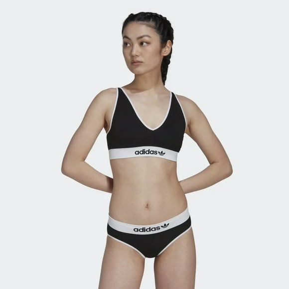 Adidas Modern Flex Cotton Scoop Lower Back Bralette (Black 2, Small) - 4A4H03