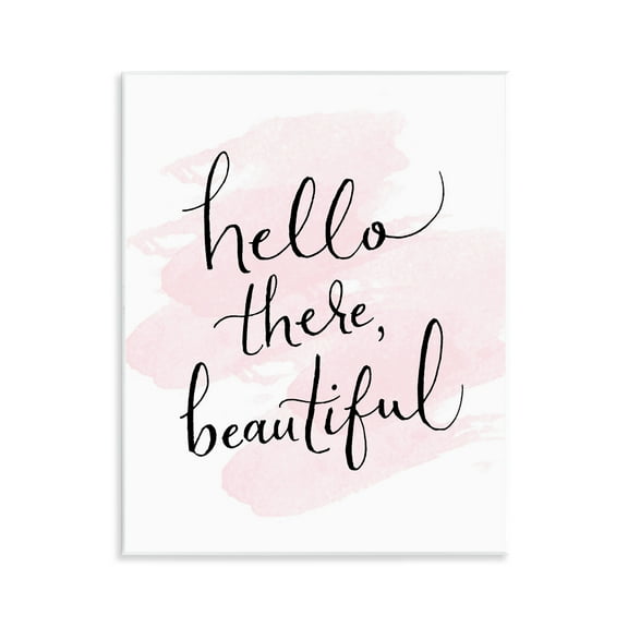 Stupell Industries Hello There Beautiful Beauty & Fashion Painting Unframed Art Print Wall Art, 11 x 14