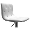 thumbnail image 2 of Best Master Tabouret de Bar Pivotant Moderne avec Look Cristal/tufté en Blanc (Ensemble de 2), 2 of 3