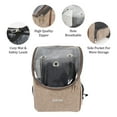 thumbnail image 6 of Airline Approved Dog and Cat Backpack Carrier for Small Dogs - Water, Stain Proof Dog Hiking Backpack with Mesh Cover, Waist Belt - LIGHT BROWN, 6 of 7