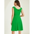 thumbnail image 3 of DARING DIVA Women's Vintage Cocktail Party Swing Dresses S Green, 3 of 6