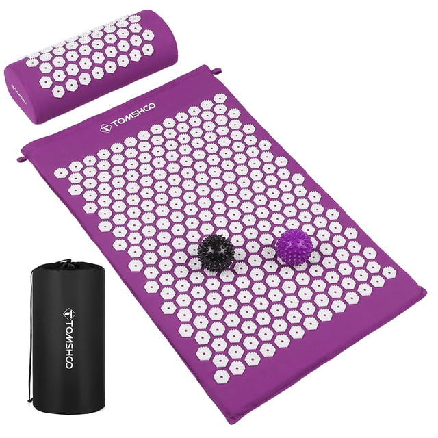 Matraña de ocio Colchoneta de acupresión y almohada de masaje con bolsa para relajación muscular Alivio del estrés