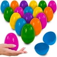 thumbnail image 2 of Easter Eggs 3” Large Plastic Eggs Empty And Fillable For Easter Egg Hunt, Halloween Party Favor, Bright Multicolored Eggs, 36 Pack, 2 of 5