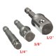 thumbnail image 4 of 5x3pcs Adaptador de enchufe Vástago hexagonal a Broca de extensión de cabeza cuadrada Barra hexagonal Ndcxsfigh Para estrenar, 4 of 8