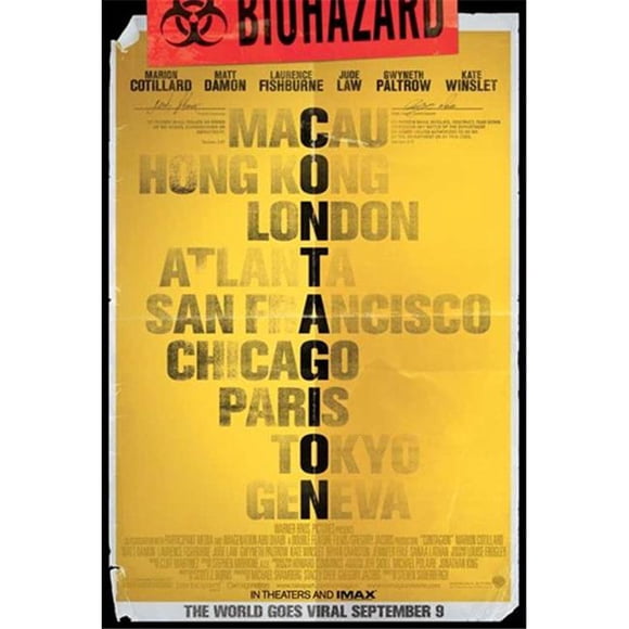 Pop Culture Graphics MOVAB00024 Contagion -11 x 17 Poster Print