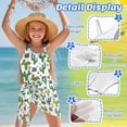 thumbnail image 6 of Xoenoiee Green Cactus Print Girls Swimsuit with Cover Up Skirt One Piece Teen Bathing Suit Removable Bra Swimwear with Pad for Summer Holiday Party, Size 13-14 Years, 6 of 7