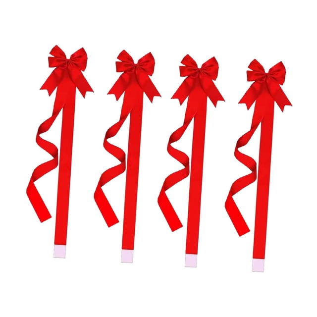 4 Lazos Gigantes para Puertas de Armario Navideños, Decoraciones Versátiles, Regalos Multiusos, Decoración Navideña para El Hogar Y Fiestas