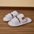 thumbnail image 2 of CHUMUD Women's Fuzzy Open-toe Slippers Soft Comfy Memory Foam Indoor House Shoes Washable Bedroom Shoes, 2 of 6