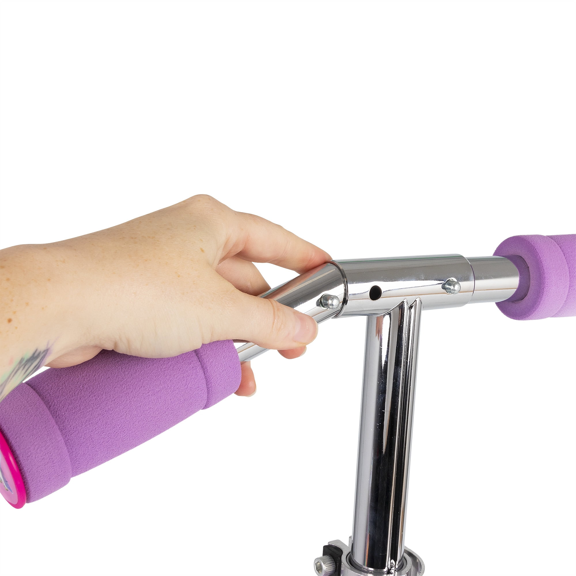 Ozbozz: Flashing Scooter - Unicorn - Light-Up Wheels, Adjustable Height, 2 Wheel Outdoor Ride-On, Foam Handles, Foldable, 100lb Limit, Kids 5+