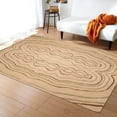 thumbnail image 2 of Teppich Homes Beige Geometric Pattern Wool Rug 6x10 - Perfect Area Rug for Hallway And Living Room, Tufted Carpet Style, 2 of 6