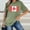 Army Green, variant on Womens Summer Tops Womens Summer Tops Womens Canada Day Shirts Canada Flag Graphic Tshirt Canadian Maple Leaf Short Sleeve Patriotic Tee Tops L