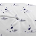 thumbnail image 2 of Cat Pouf Cover with Zipper, Creative Interpretation of Kitten Eyes and Whiskers Meow Portrait Animal Specifics, Soft Decorative Fabric Unstuffed Case, 30" W X 17.3" L, Indigo White, by Ambesonne, 2 of 3