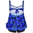 thumbnail image 3 of Hilor Women's Plus Size Swimwear Floral Tankini Set Drawtring Modest Two Piece Swimsuit, 3 of 6