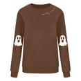 thumbnail image 3 of cocolona Halloween Sweatshirts for Women Fall Winter Crewneck Long Sleeve Graphic Tops Casual Lightweight Oversized Sweatshirt, 3 of 4