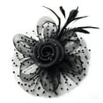 thumbnail image 1 of Qarigey Tocado de boda con flores para el pelo, estilo Retro, adorno para el pelo de fiesta Simple, colgante de cabeza nupcial multiusos, negro Type3 NO3, 1 of 6