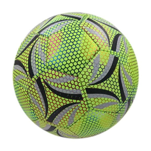 LUVCLS Balón de fútbol reflectante fluorescente, genial y brillante, tamaño 5♯