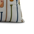 thumbnail image 2 of Simply Daisy, 18" x 18" Oar Numbers , Geometric Print Outdoor Pillow, Ivory, 2 of 2