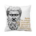 thumbnail image 1 of Thinking Plato Greek Teacher Throw Pillow Sleeping Sofa Cushion Cover, 1 of 3