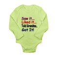 thumbnail image 1 of CafePress - Saw It, Liked It, Told Grandma, Got It! Body Suit - Long Sleeve Infant Bodysuit, 1 of 1