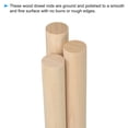 thumbnail image 3 of Unique Bargains 1-1/8 x 6 Inch Dowel Rods Wood Sticks Unfinished Wooden Dowel Rods Round Dowels Sticks 10 Pcs, 3 of 6