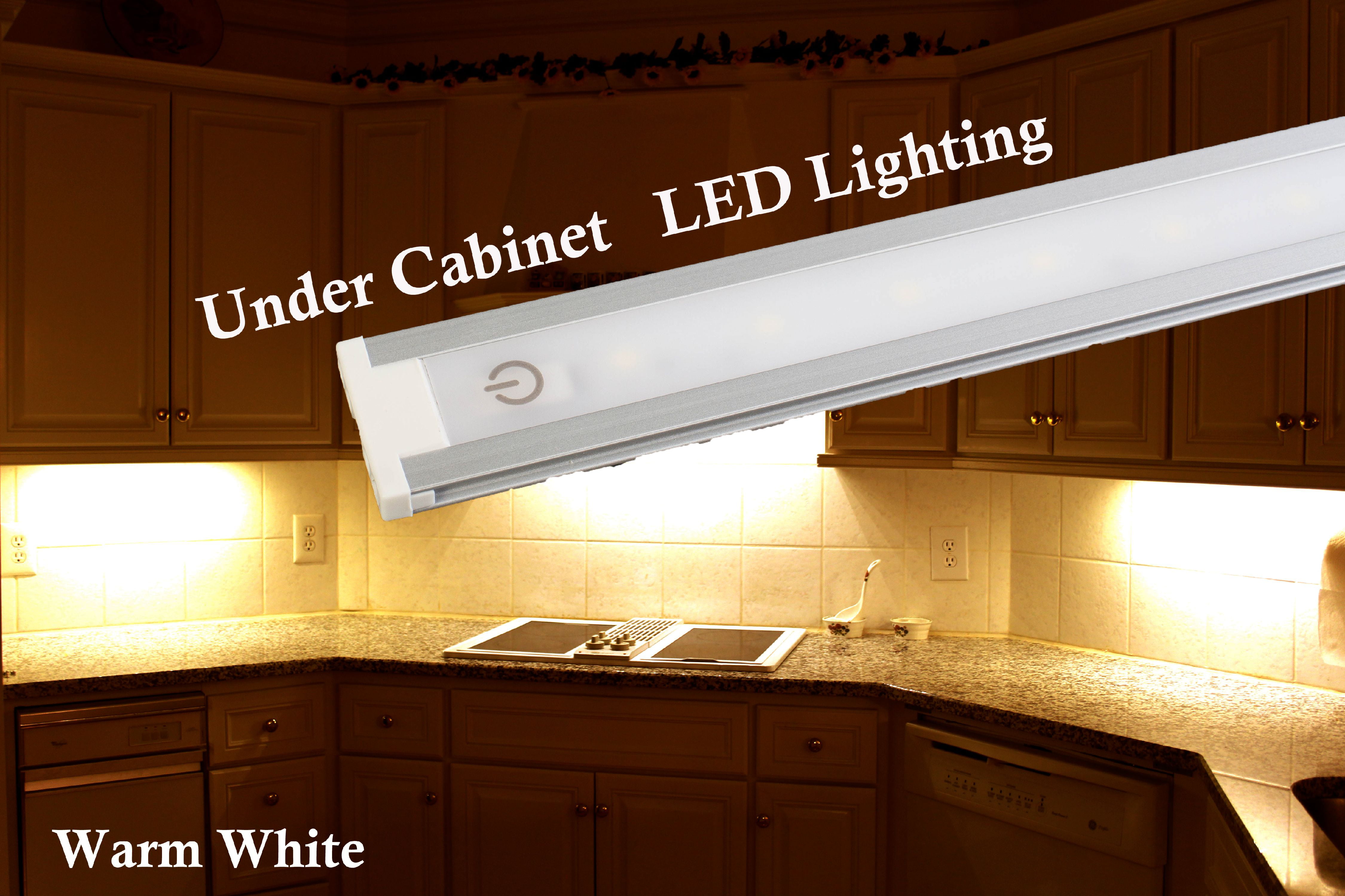 24 Inches Warm White Under Cabinet Led Light With Ul Power Supply Walmart Com Walmart Com
