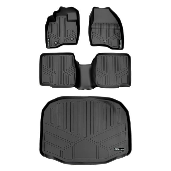 SMARTLINER 3 Rows Custom Fit Floor Liners Compatible with 2011 - 2014 Ford Explorer 8 Passenger (Gasoline | Fits 2nd row Bench Seat)