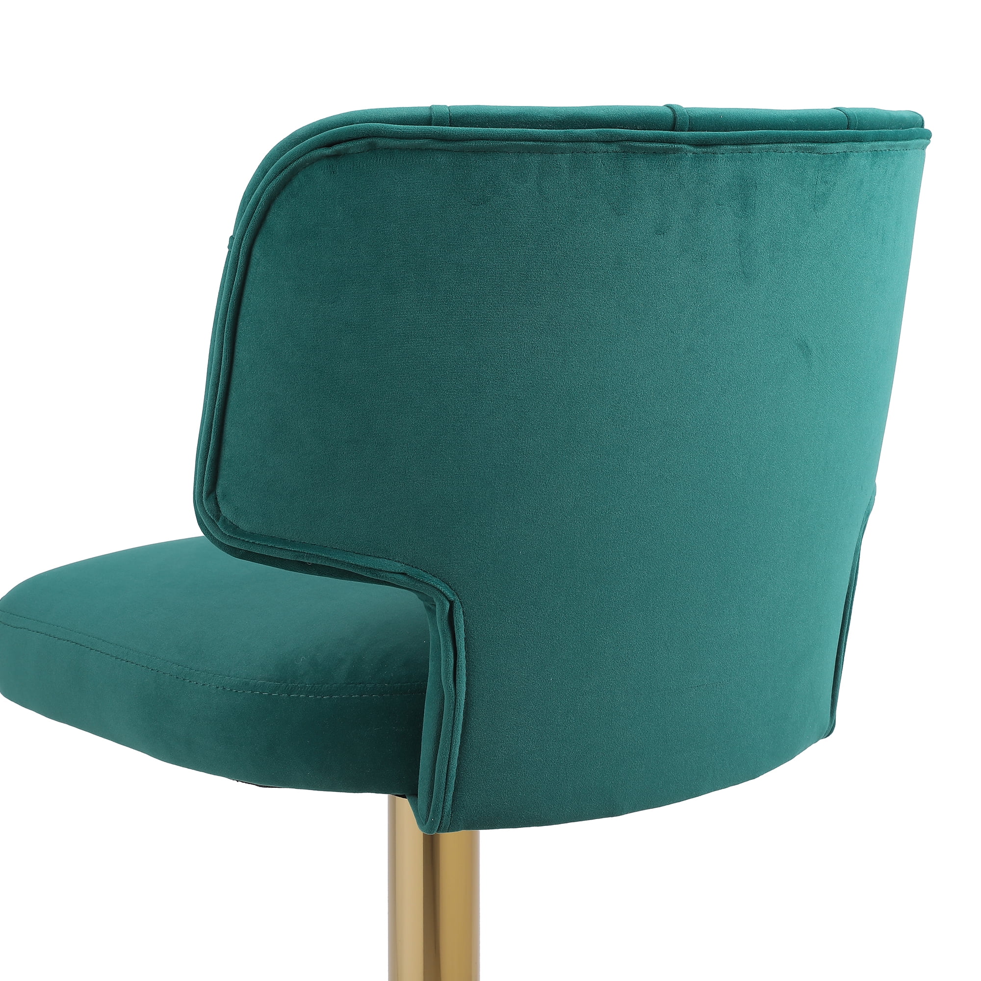 Kadyn Set of 2 Adjustable Swivel Bar Stools Chair with Back& Footrest for Home, Emerald Kadyn Set of 2 Adjustable Swivel Bar Stools Chair with Back& Footrest for Home, Emerald