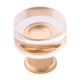 thumbnail image 1 of CR Cabinet Pulls Solid Knobs, Brushed Gold Brass, 1 of 1