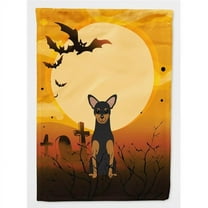 Caroline's Treasures BB4294GF Halloween Manchester Terrier Flag Garden Size , Small, multicolor
