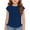 Navy, variant on Girls T-Shirts,Short Sleeve Side Ruched Breathable Comfortable Top with Drawstring Casual Summer Tees Pink Size 8