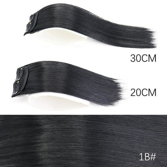 8 Inch (20 cm) Synthetic Clip-in Hair Extensions - Invisible Hair Pieces for Thinning Hair for Women & Girls