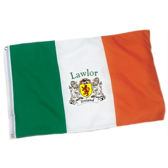Lawlor Irish Coat of Arms Ireland Flag - 3'x5' foot.