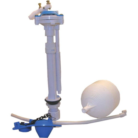 LASCO 04-4041 Toilet Ballcock with Anti-Syphon Plastic Adjustable 9-Inch-13-Inch Fill Valve Kit with Float, Float Rod, Refill Tube, Flapper and Nut