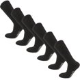 thumbnail image 2 of USBingoshop 6 Pairs Mens Non Slip Physicians Approved Grip Cotton Hospital Crew Diabetic Socks Black, 2 of 6