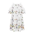 thumbnail image 5 of Vestido de sol para mujer Vestido con paneles de encaje y hombros descubiertos Vestido midi de línea A Vestido de mujer Pompotops ghjkhdj4750, 5 of 5