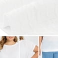 thumbnail image 5 of DARING DIVA Women's Plus Pointelle Knit Tops Casual Blouse 3X White, 5 of 6