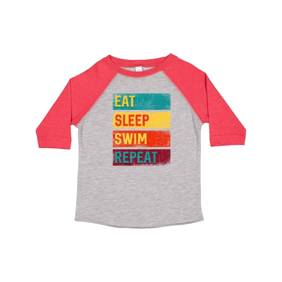Inktastic Swimming Eat Sleep Swim Repeat Boys or Girls Toddler T-Shirt