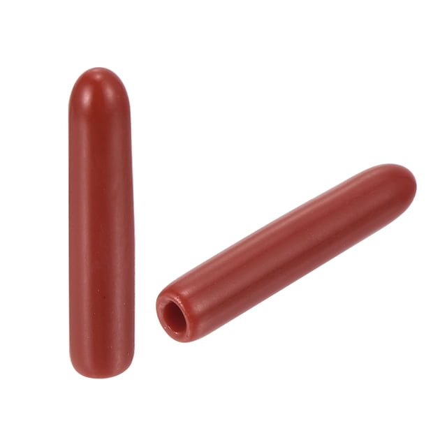 Ofertas Únicas 50 Pcs Tapones de goma redondos 0.07 pulgadas Cubierta de vinilo rojo burdeos Protectores de rosca para patas de metal