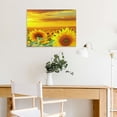 thumbnail image 5 of Fenyluxe Sunflowers Canvas Wall Art Decor for Home Living Room Bedroom Kitchen Ready To Hang - Ideal Gift for Wedding Anniversary Holiday 16x12in, 5 of 6